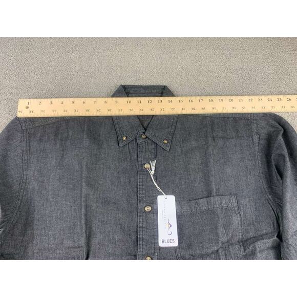 Sierra Pacific Button Down Shirt Men XL Black Sleeve Button Front Chest Pocket - Picture 6 of 9